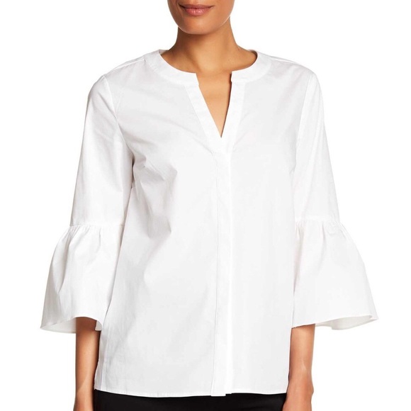 1. State Tops - 1. State White Bell Sleeve Top